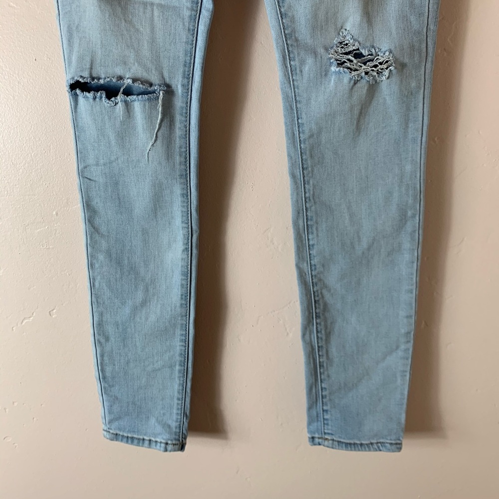 RSQ light wash ripped skinny jeans size 3 - Picture 4 of 8